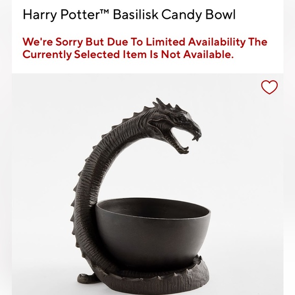Pottery Barn Sold Out Harry Pottery Basilisk Candy Bowl Serving Bowl New! - Picture 3 of 3